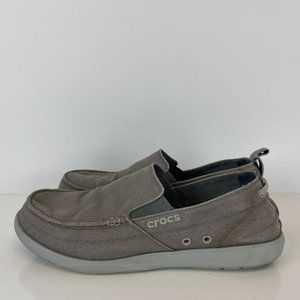 Crocs Walu Slip On Loafers Lightweight Grey Mens Size 13